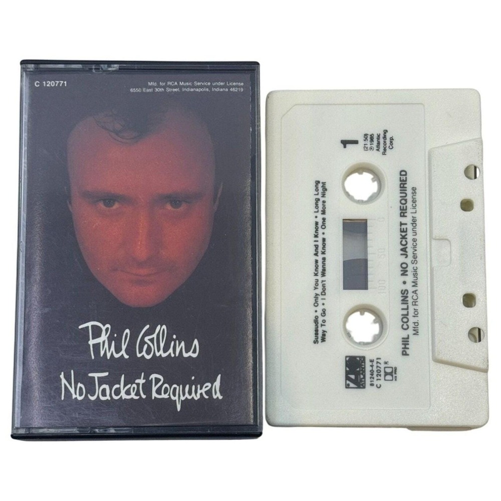 Phil Collins No Jacket Required Cassette Tape 1985 Atlantic C 120771 RCA Club